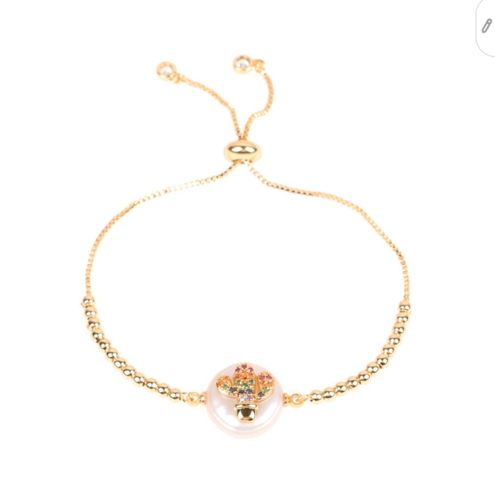 cactus micro diamond bracelet